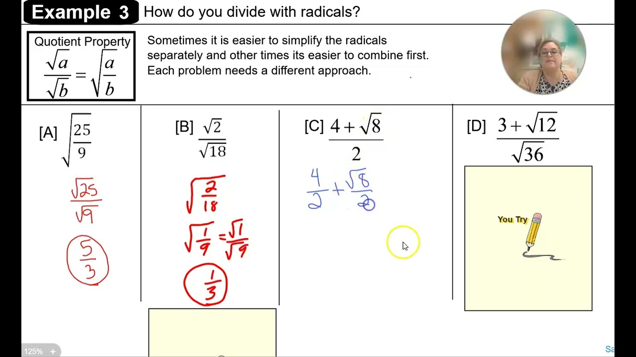 U5L6 Ex. 3: Dividing Radicals