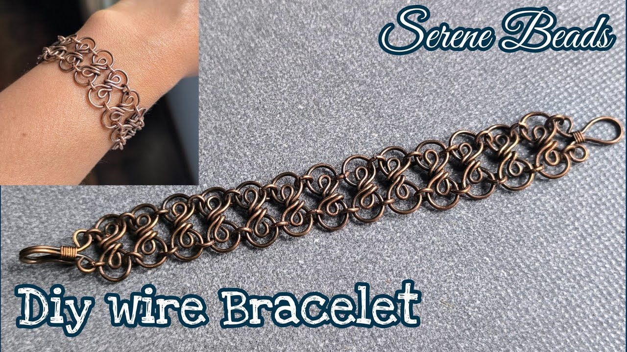 Link chain bracelet tutorial | How to make link  chain bracelet | Wire wrapped bracelet