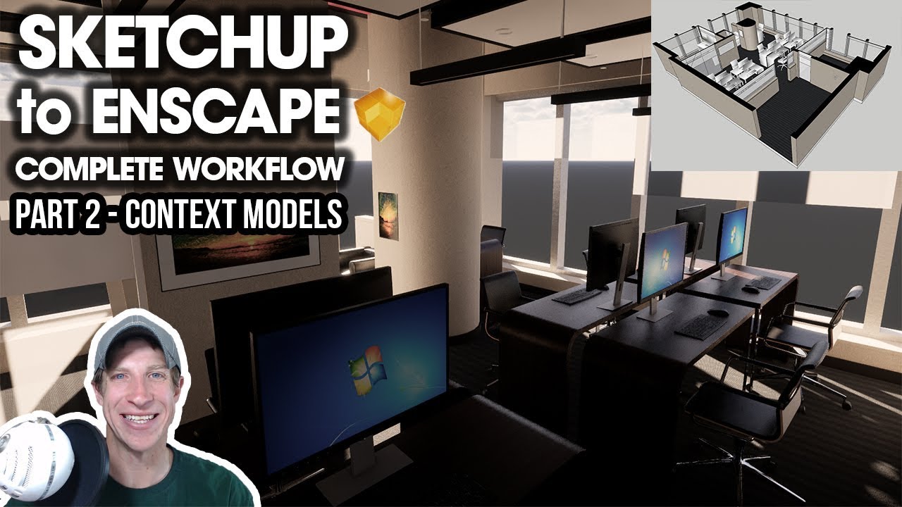 SketchUp to Enscape COMPLETE Workflow - Part 2 - Adding Context Models