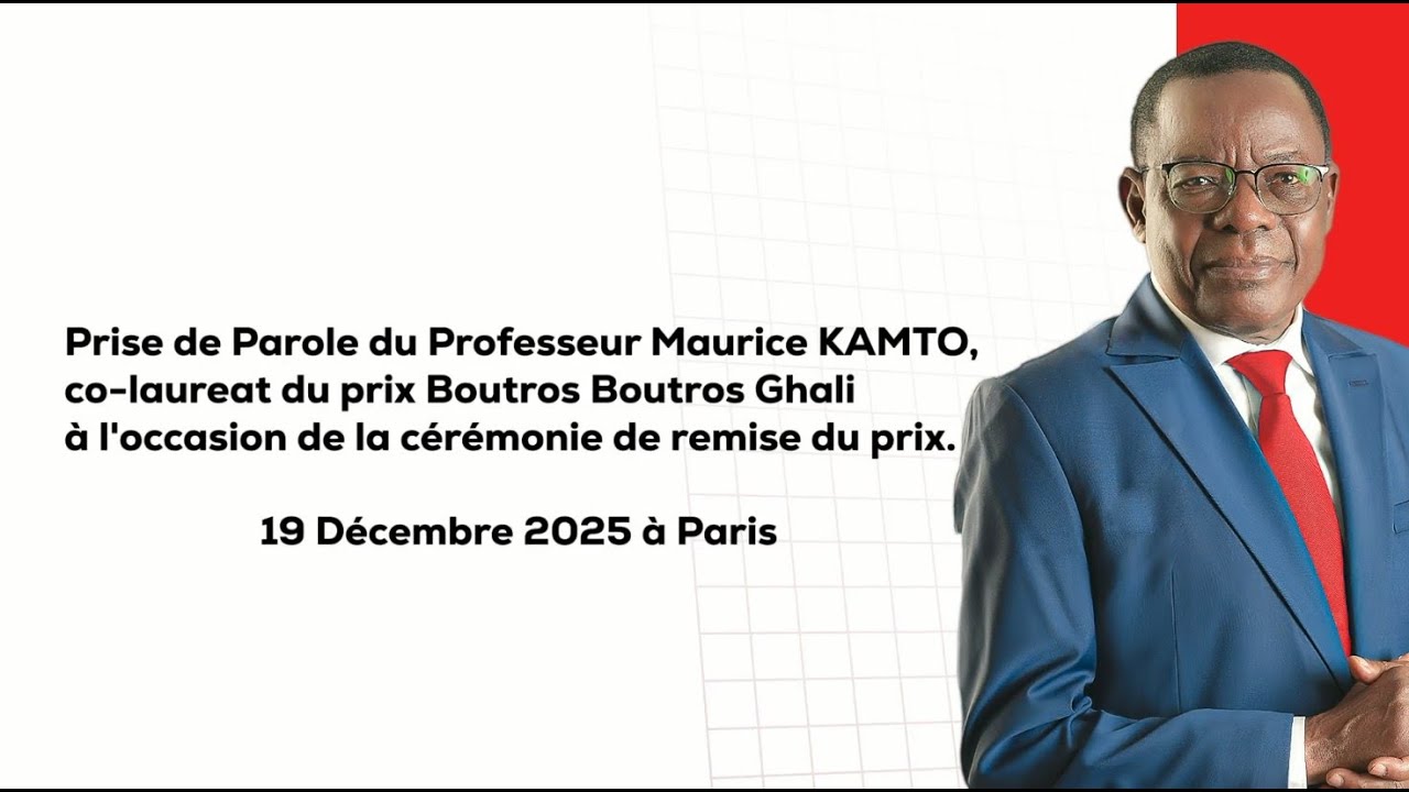 Ma prise de parole comme Co-laur&eacute;at du prix Boutros Boutros Ghali