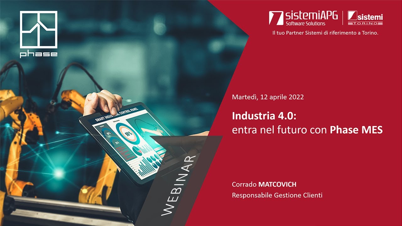 Industria 4.0: Phase MES per controllare e ottimizzare la produzione della tua azienda.