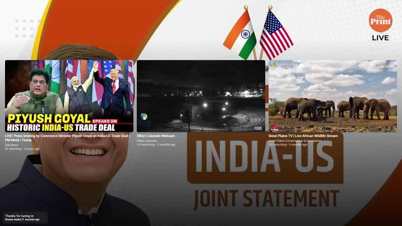 LIVE: Press briefing by Commerce Minister Piyush Goyal on India-US Trade Deal