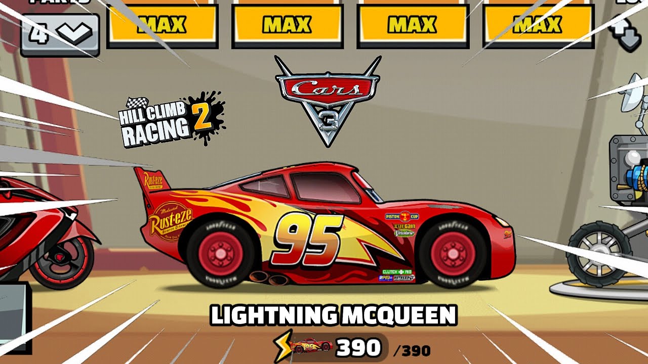 Hill Climb Racing 2 - Epic LIGHTNING MCQUEEN (Cars 3) Gameplay😍