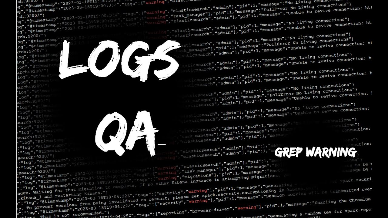 Работа с логами для тестировщика, на примере логов в docker контейнере. Logs for QA