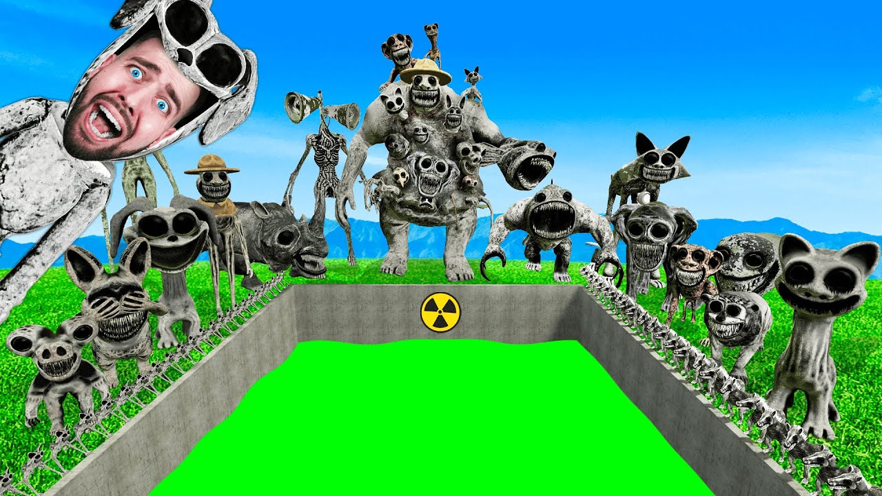 ZOONOMALY vs PISCINE ACIDE POPPY PLAYTIME ! ☢️ + Digital Circus, Poppy Playtime etc.
