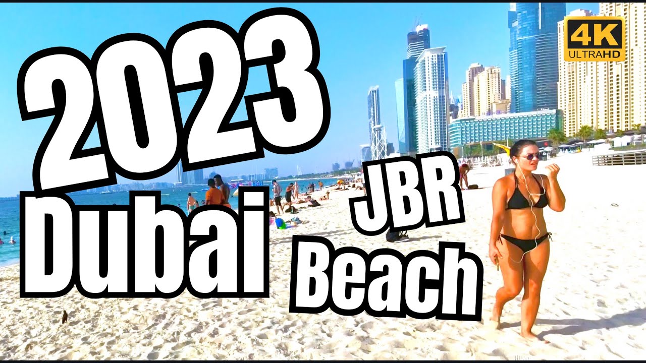 Dubai🇦🇪Jumeirah (JBR) beach walk tour 4k 2023