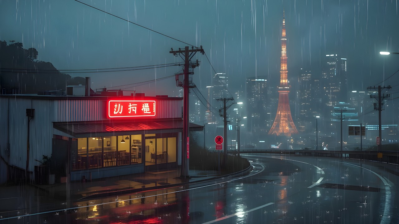 90’s Chill Lofi 🌧️ Rainy Streets & Neon Lights ☔ Calm Vibes, Focus & Relax