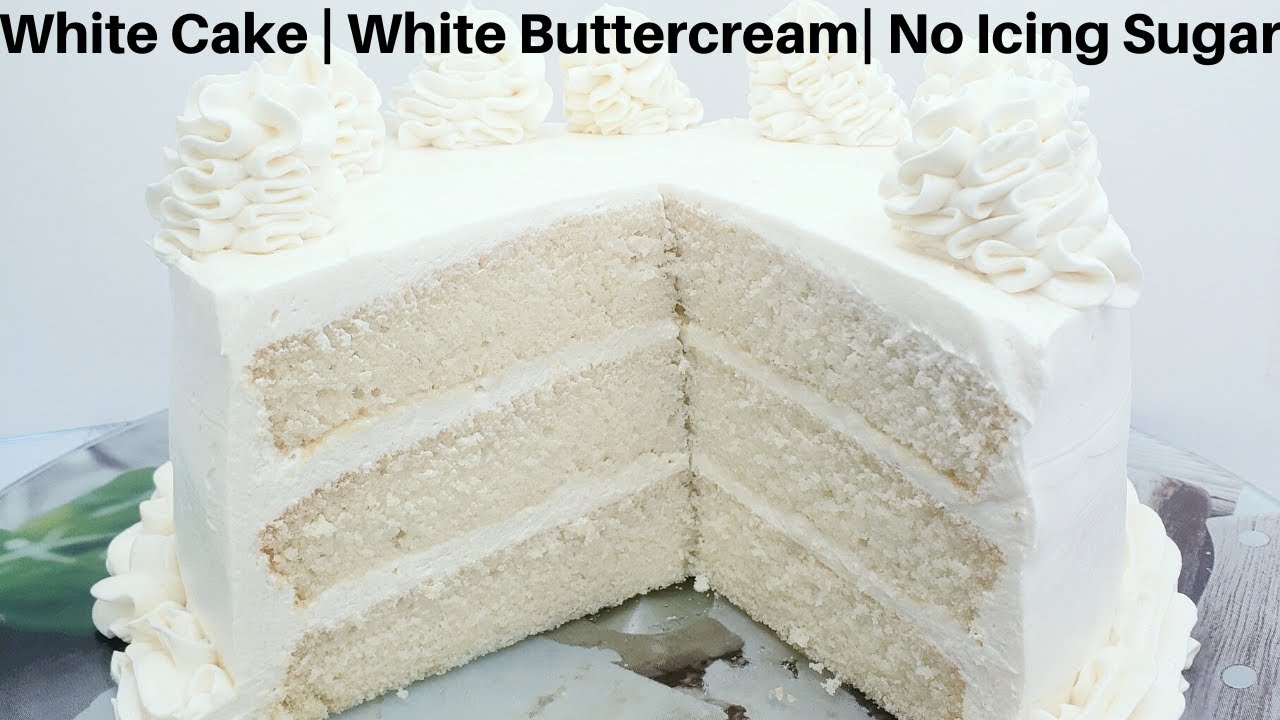 HOW TO MAKE WHITE VELVET CAKE | White Buttercream WITHOUT Icing sugar