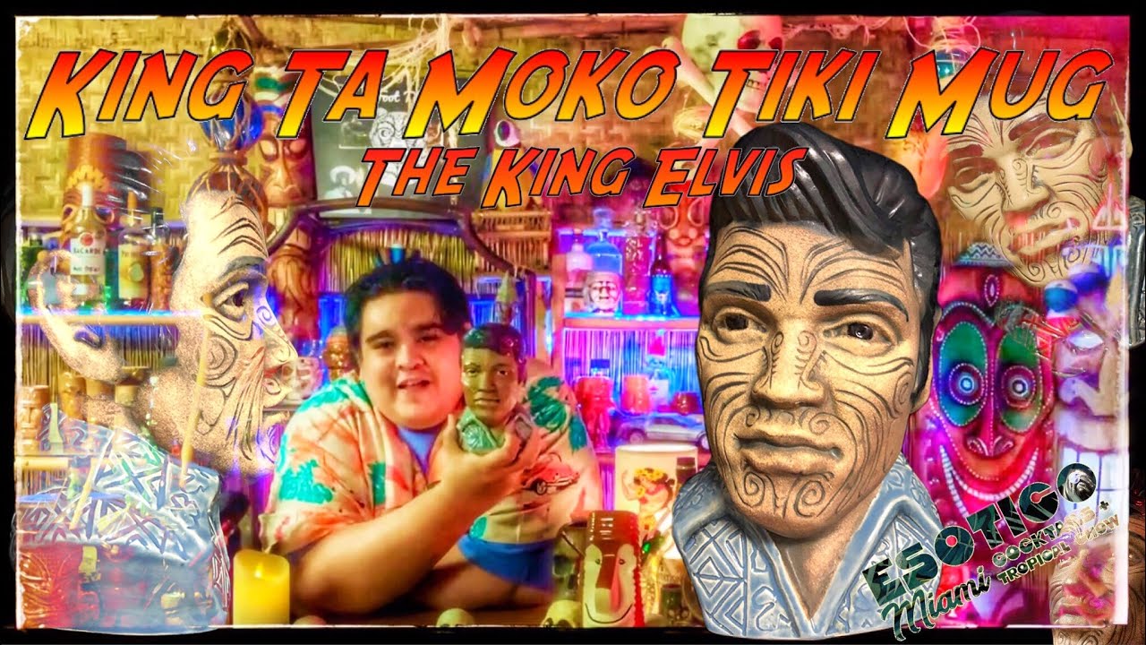 King Ta Moko Tiki Mug - Esotico Miami - Eekum Bookum John Mulder Elvis Tiki Mug