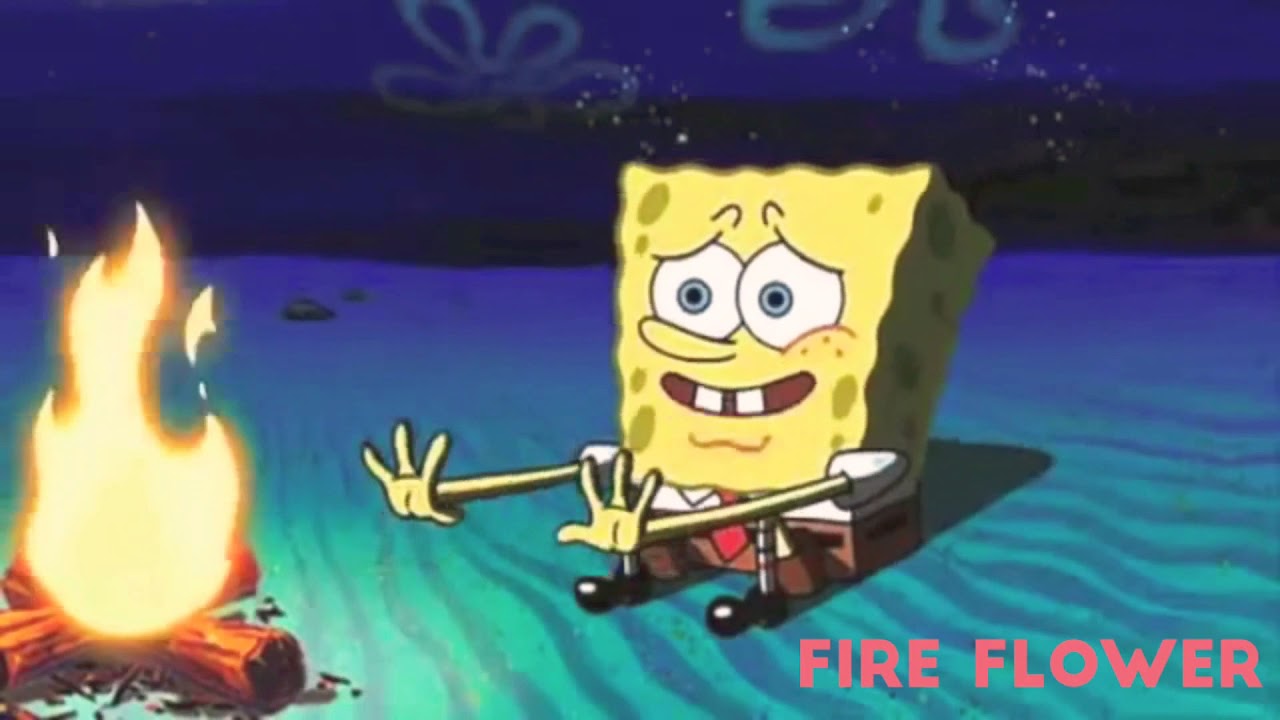 A majority of Classic Mario Powerups portrayed by Spongebob.