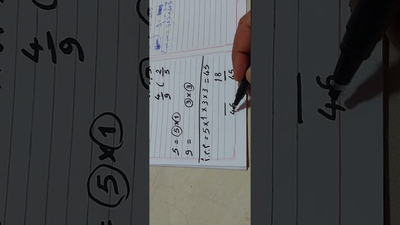 ايجاد كسور متحدة المقام باستخدام  م . م . أ