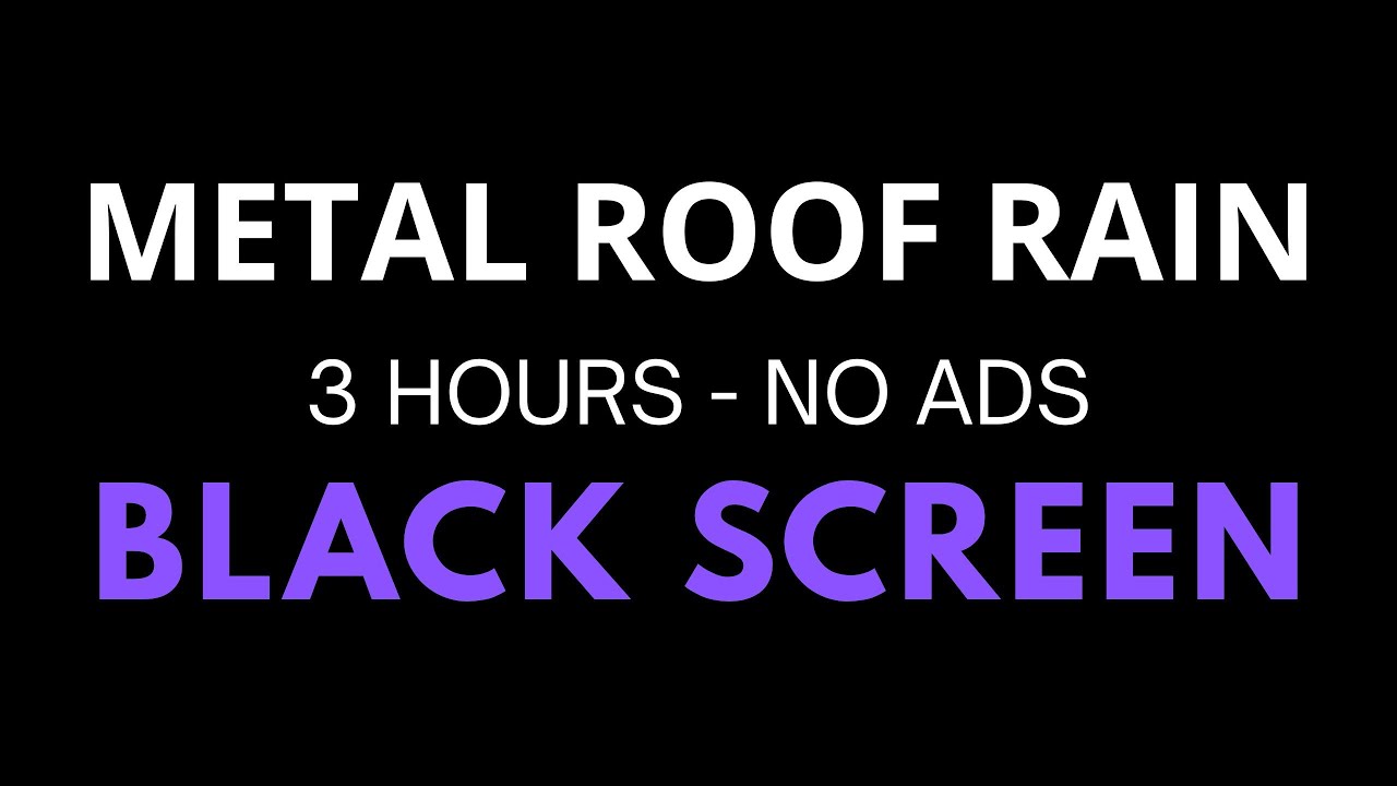Focus Your Mind on Rain Sounds for Sleeping, Heavy Night Rain, BLACK SCREEN Calm
