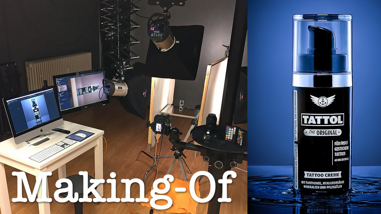 Product photography making-of tutorial of cosmetics pictures