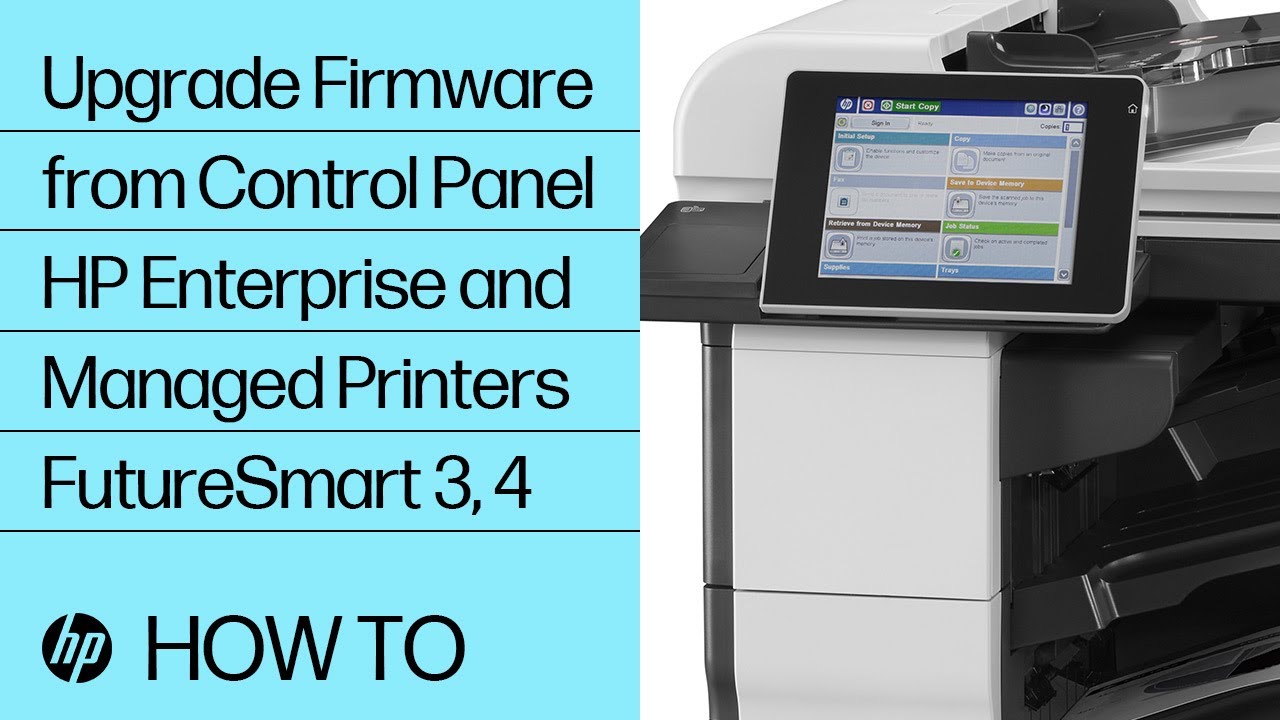 Upgrade Firmware from Control Panel | HP Enterprise and Managed Printers FutureSmart 3, 4 | HP