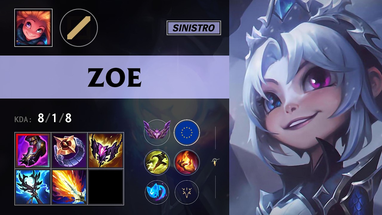 (Sinistro) Zoe Mid vs Ahri - EUW Master Patch 26.13
