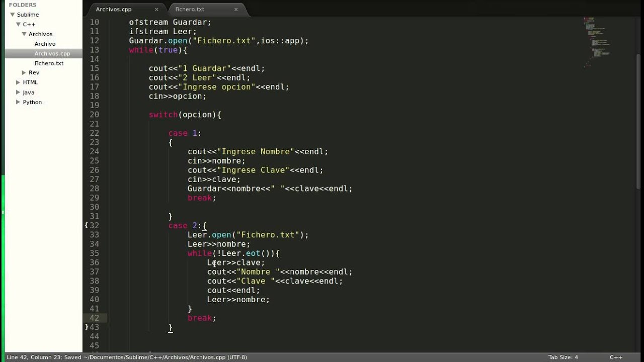 Leer Ficheros en C++