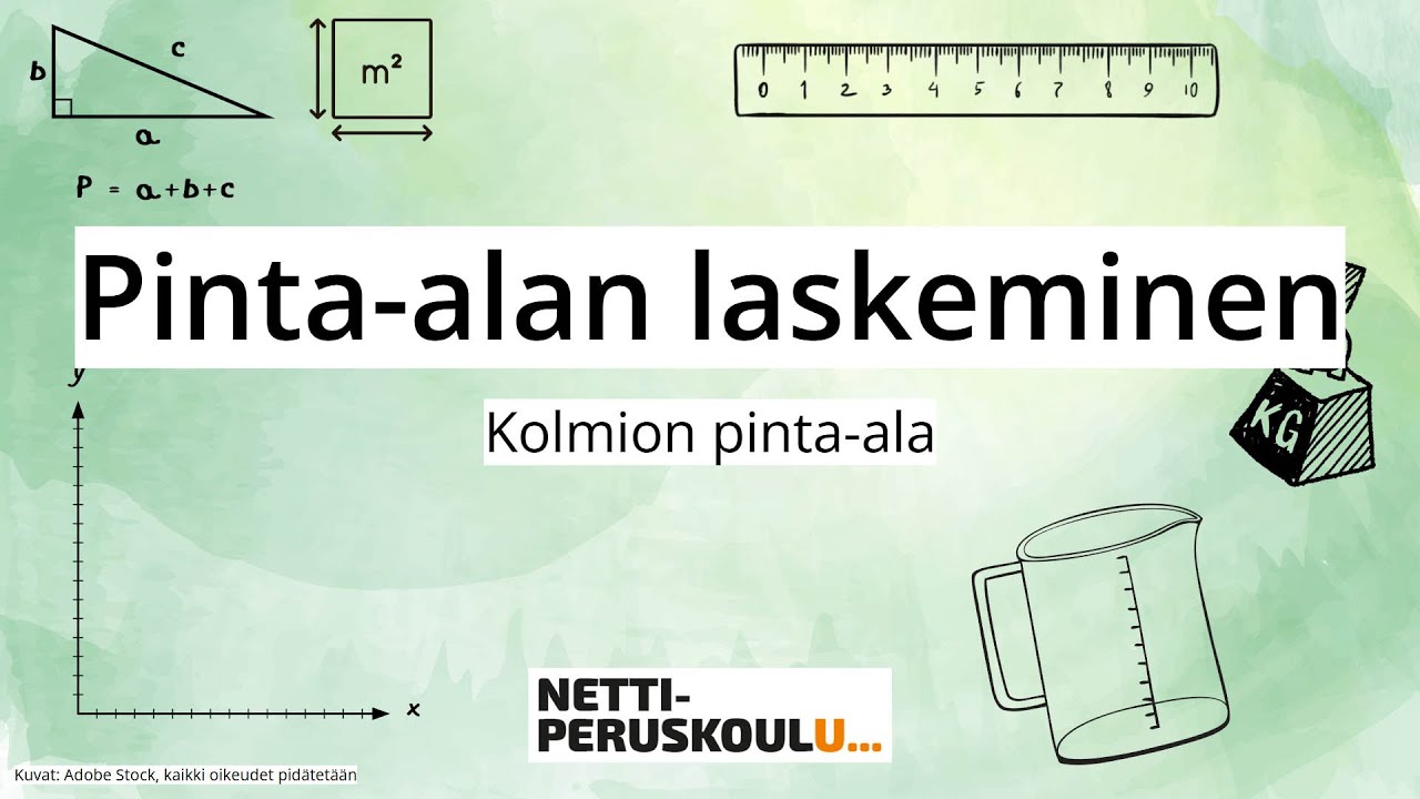 ama4: Pinta-alan laskeminen – kolmion pinta-ala (perusopetus)