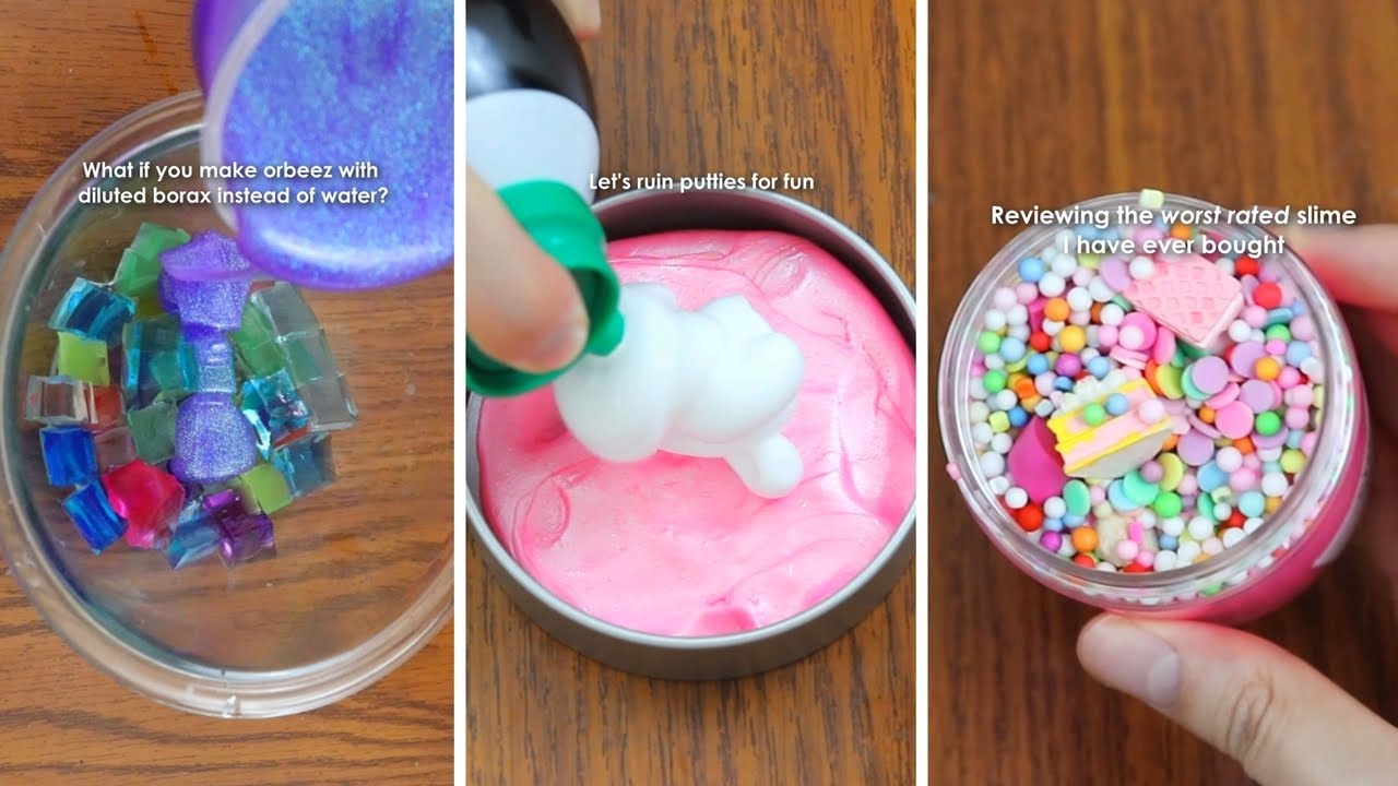 Видеоподборка обзоров слаймов, экспериментов, трюков и многого другого.