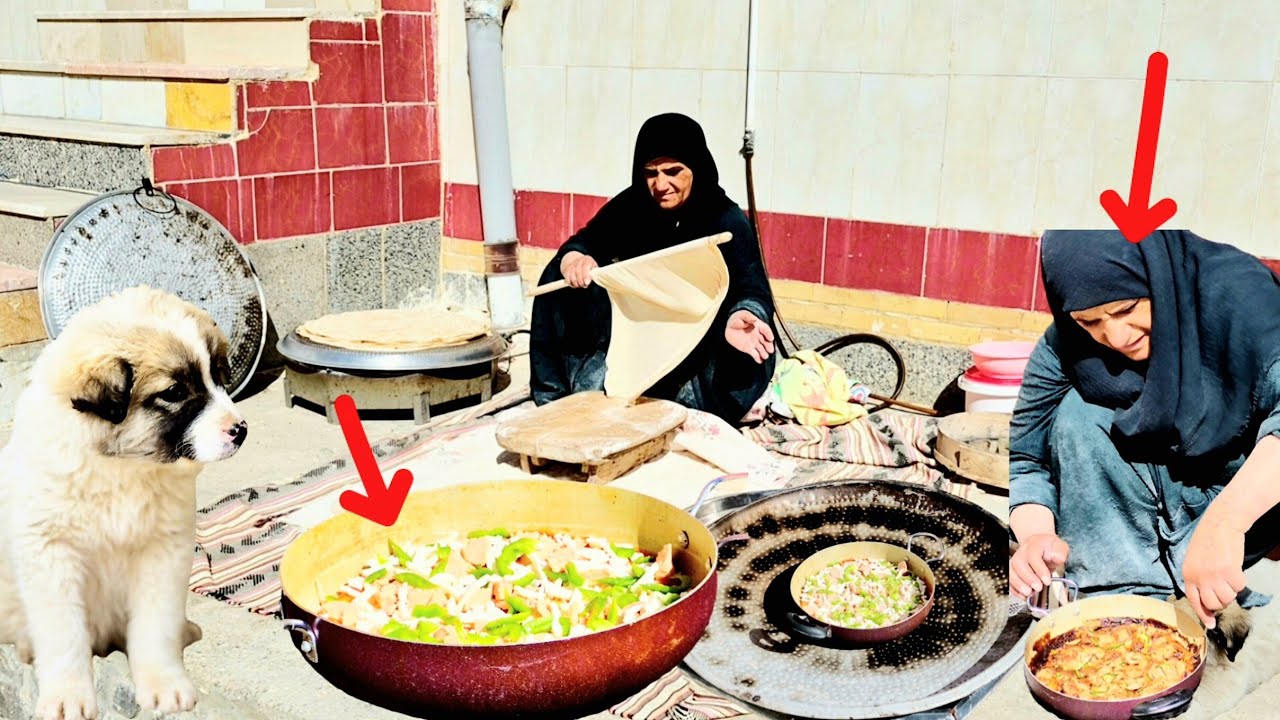 🎬 Cooking Traditional Kalag & Homemade Pizza | Mother Baking Ancient Tiri Bread by Fire🔥🍔