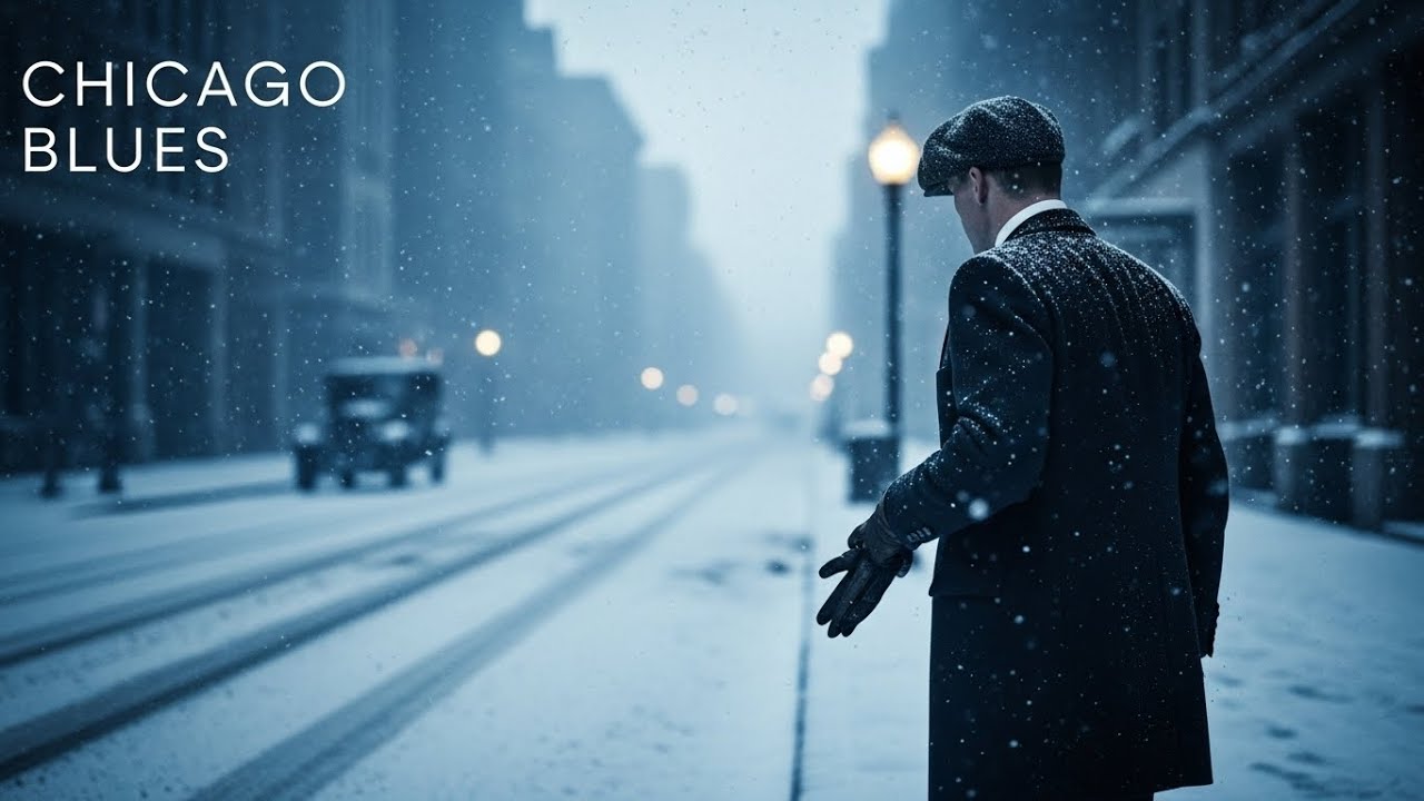 Chicago Dark Blues  Smooth Guitar  Cinematic Noir Vibes for Deep Thoughts 311f4c58