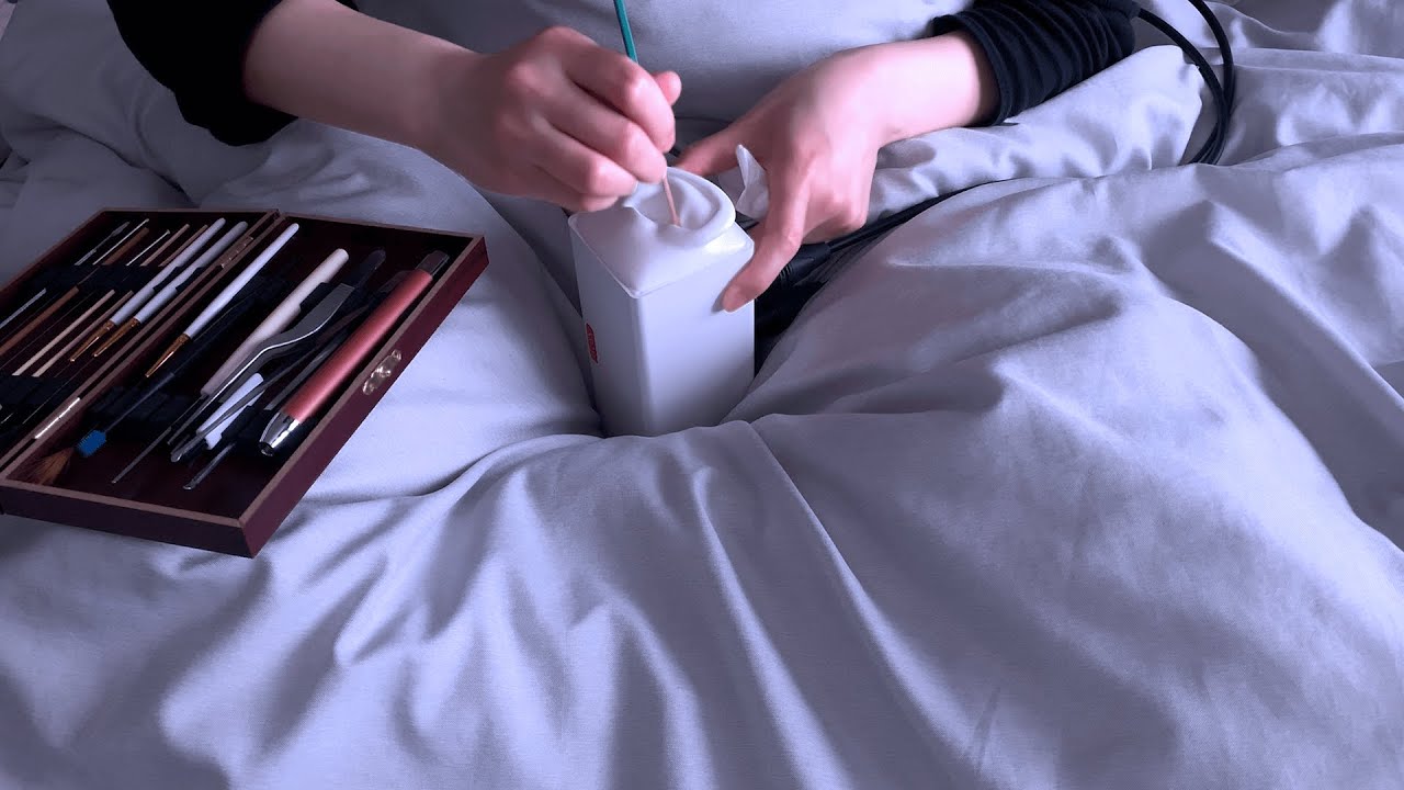 ACMP Realistic Ear Cleaning to Fall Asleep in Bed 😪 whispering, ear blowing, SR3D / 耳かき