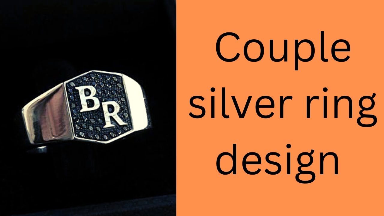 Latest couple name silver ring design// couple silver ring design// best friend silver ring design