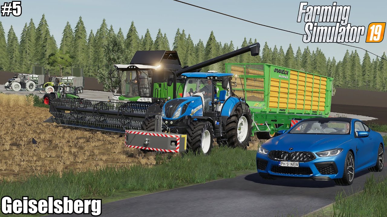 🇩🇪 Harvesting wheat, Spreading Lime🌫️│Geiselsberg│FS 19│Timelapse 5