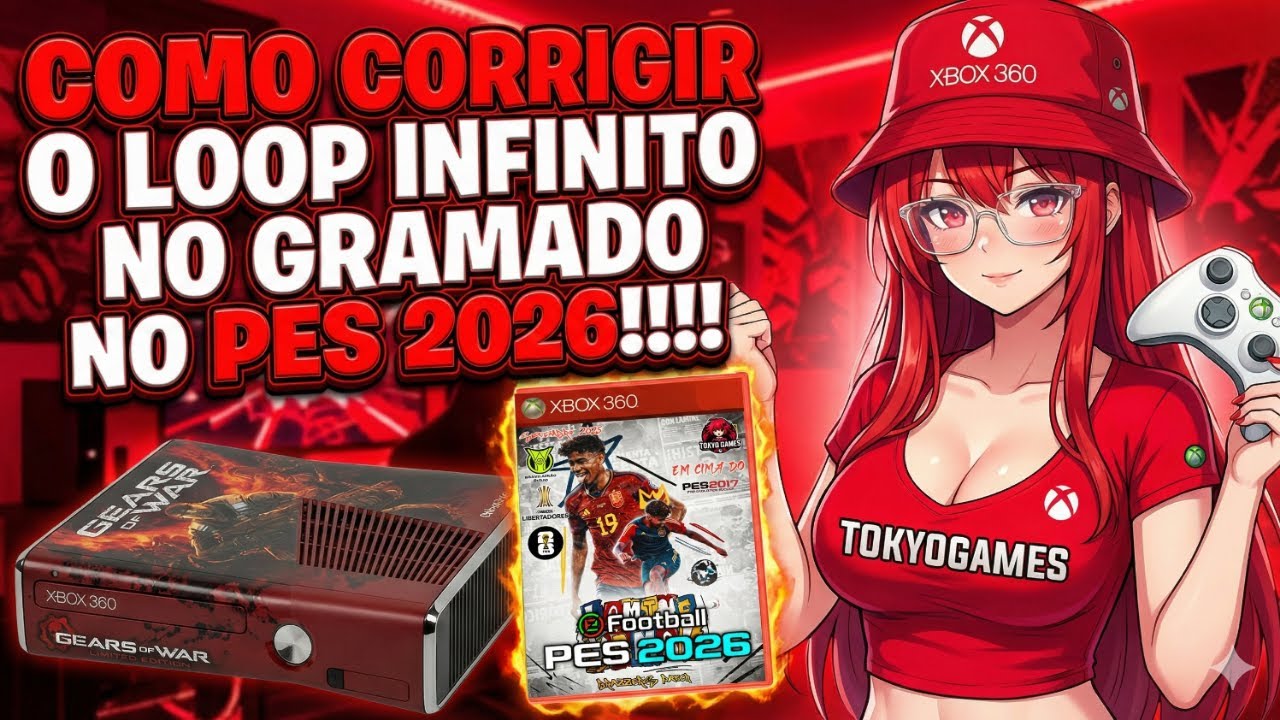 COMO CORRIGIR O LOOP INFINITO NO GRAMADO NO PES 2026 NO XBOX 360 RGH!!! CORRE E VEM VER!! 😍😍🎮