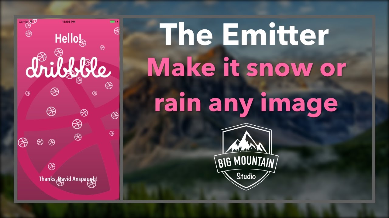 Make It Rain Or Snow Images With The CAEmitterLayer (iOS, Xcode 8, Swift 3)