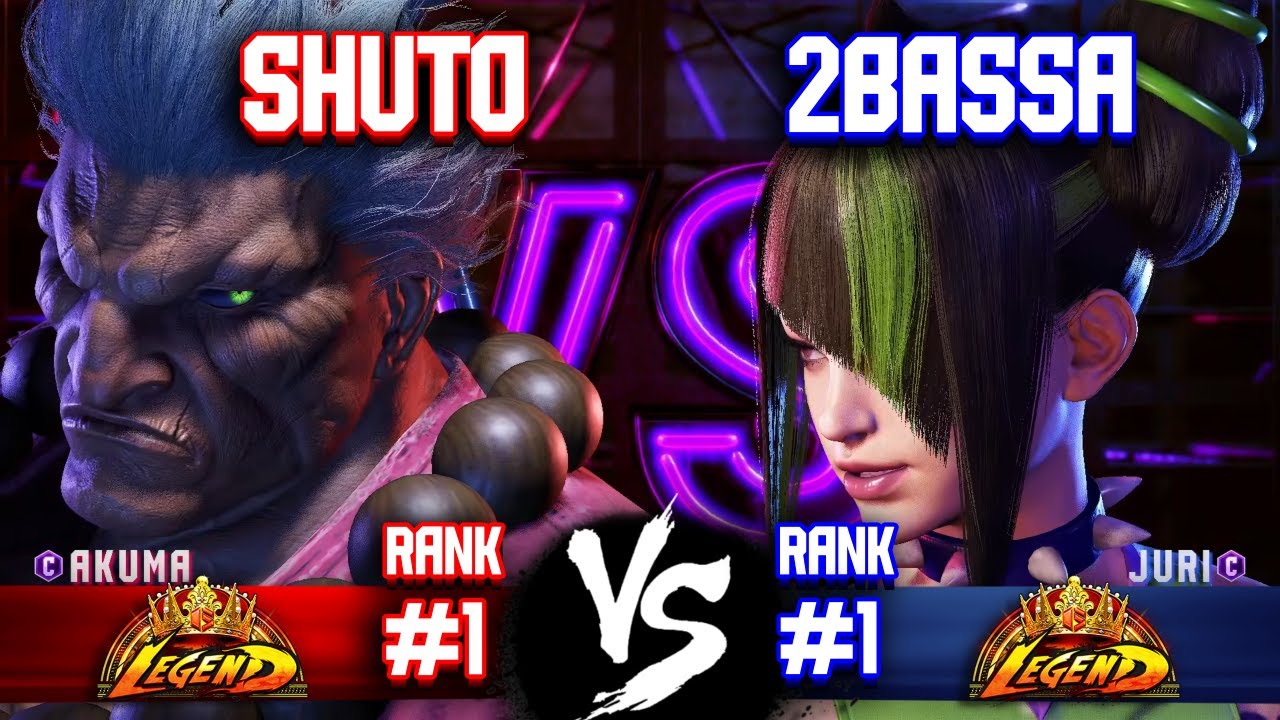 SF6 ▰ SHUTO (#1 Rank Akuma) vs 2BASSA (#1 Rank Juri) ▰ High Level Gameplay