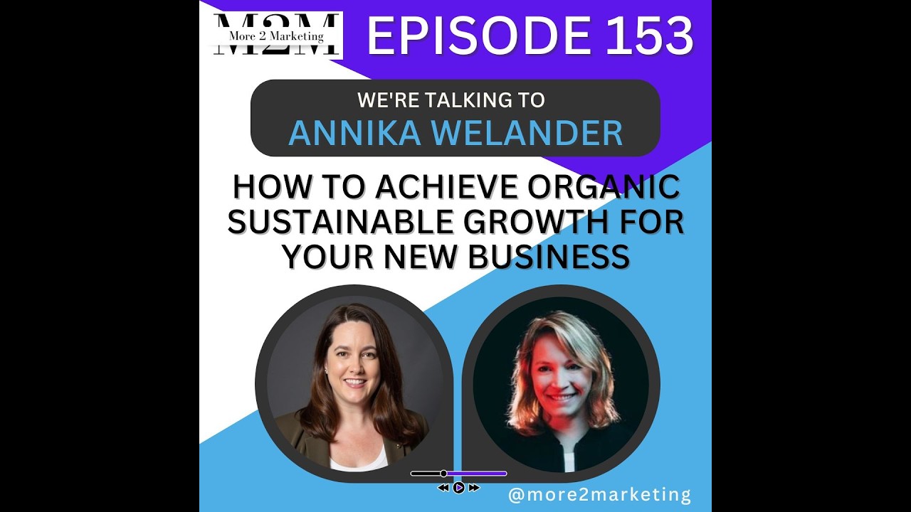 More 2 Marketing - How to achieve organic sustainable growth for your new business w Annika Welander