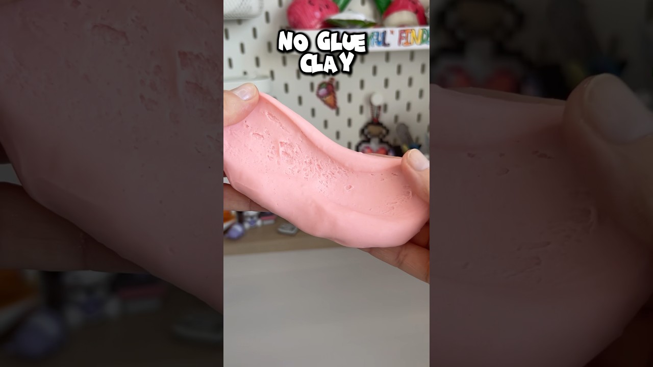 DIY Air Dry Clay WITHOUT Glue! 🌿 Easy & Natural Recipe #diy #diyclay #diyclaycraft