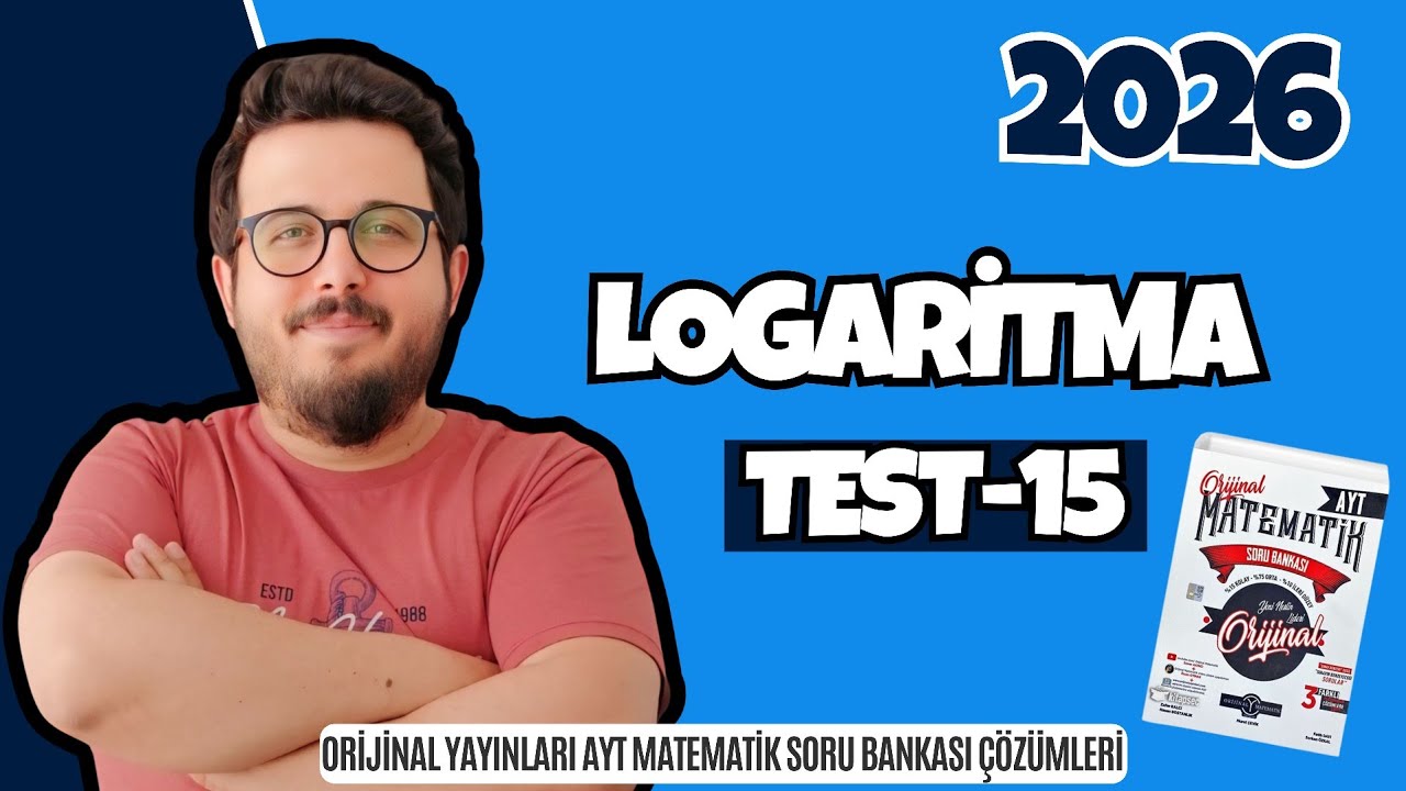 LOGARİTMA TEST 15 ORİJİNAL AYT MATEMATİK SORU BANKASI 2026 I #yks2026  #aytmatematik