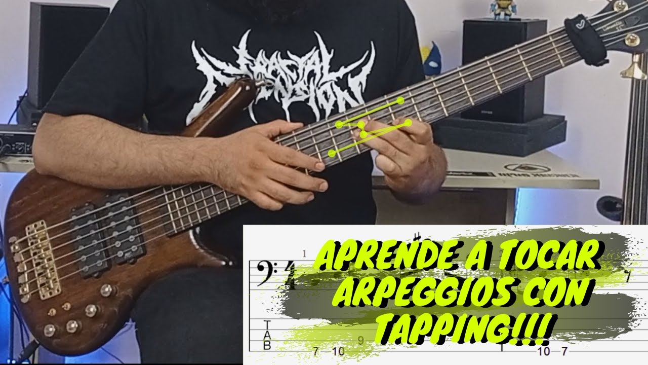 Como tocar ARPEGGIOS con TAPPING en el bajo