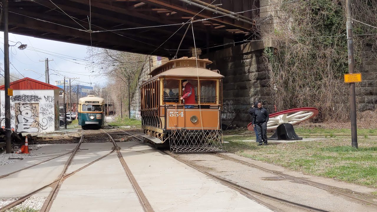 Trolleys at the Baltimore Streetcar Museum 3/26/2022