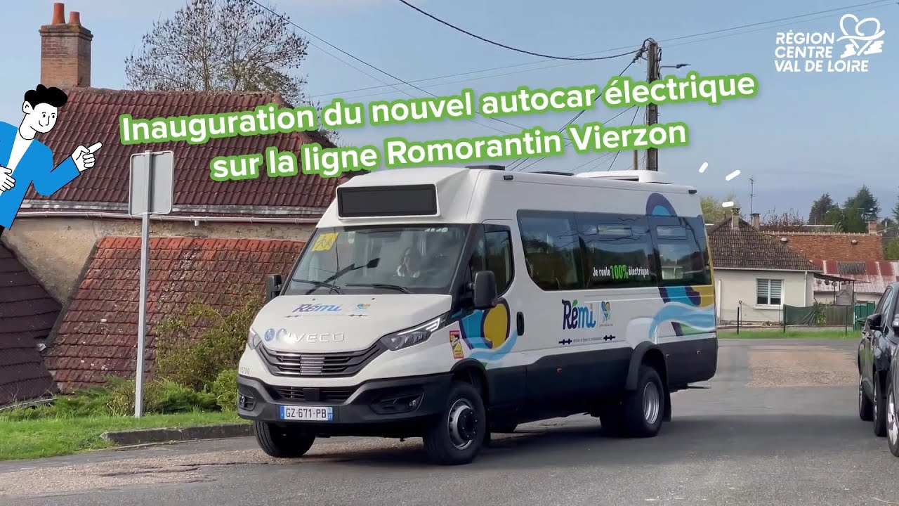 🚍 Inauguration du nouvel autocar Rémi 100% électrique sur la ligne Romorantin - Vierzon