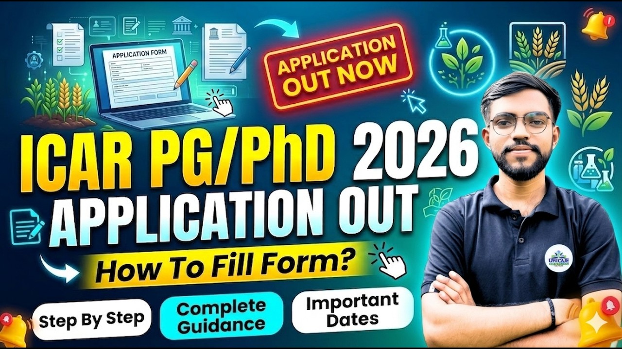 ICAR PG/PhD 2026 Online Form Kaise Bhare? Full Guidance by Abhishek Sir