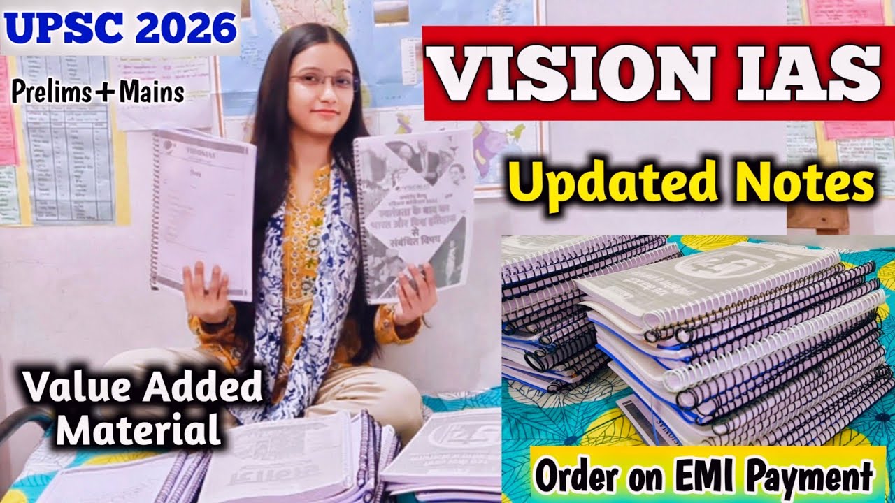Vision IAS Complete Notes 📑| 52 Booklets for Prelims + Mains 2026🔥Best UPSC Notes #upsc2026