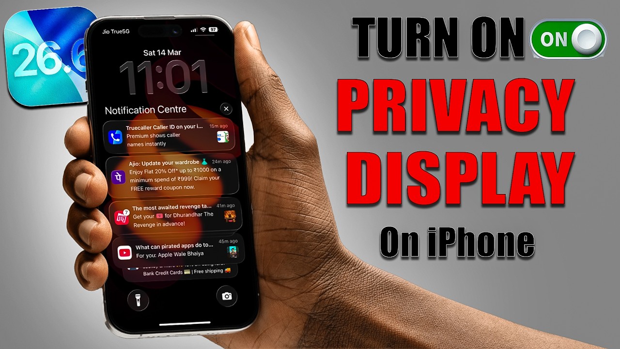 iOS 26.6 Ultra Privacy Display 🔒 Hidden Privacy Feature Every iPhone User Should Enable!