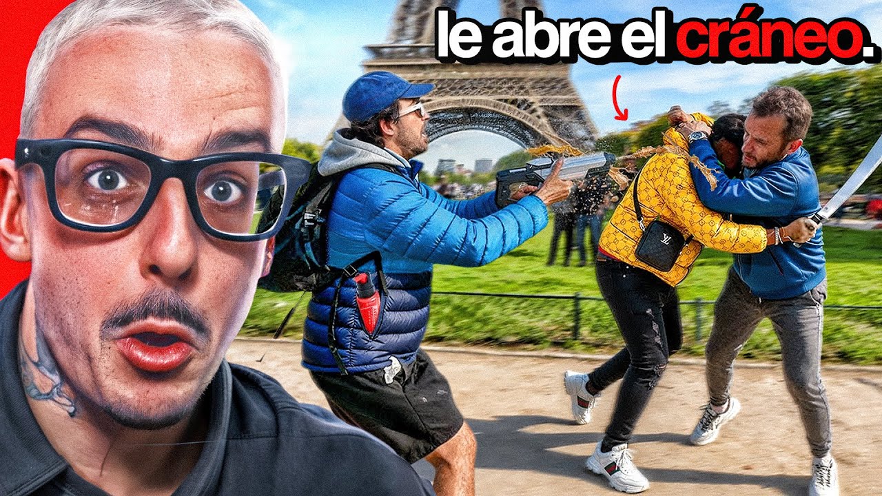 la pelea más bestia entre youtubers y pickpockets en París.  - carteristas #28