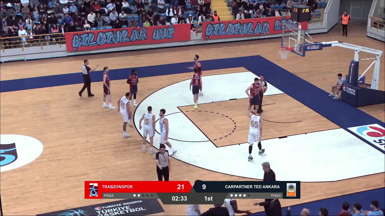 Trabzonspor – Carpartner TED Ankara Kolejliler Türkiye Sigorta Türkiye Basketbol Ligi 25.Hafta