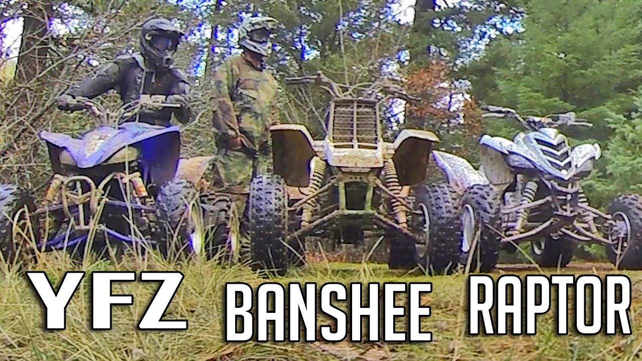 YFZ Raptor Banshee ATV Trail Riding Part 6 - Return to the creepy cabin
