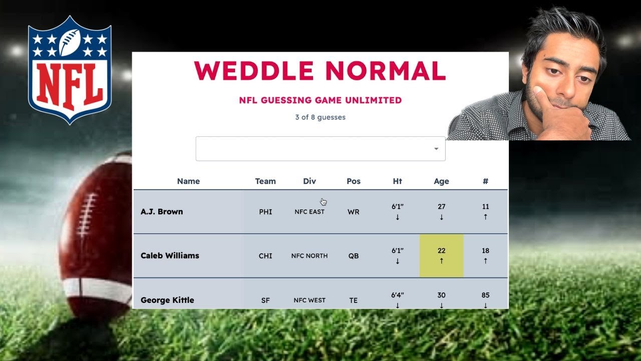 WEDDLE - NFL Wordle Game!