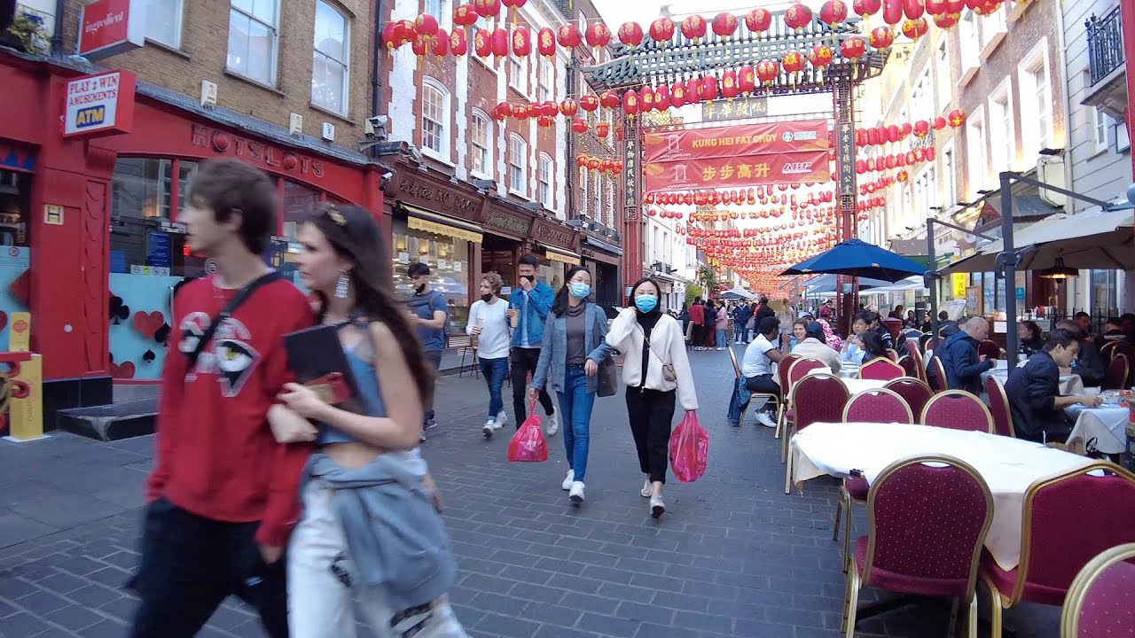 Walking around Chinatown, Wardour Street, Gerrard Street, Lisle Street, London Walking Tour 4K