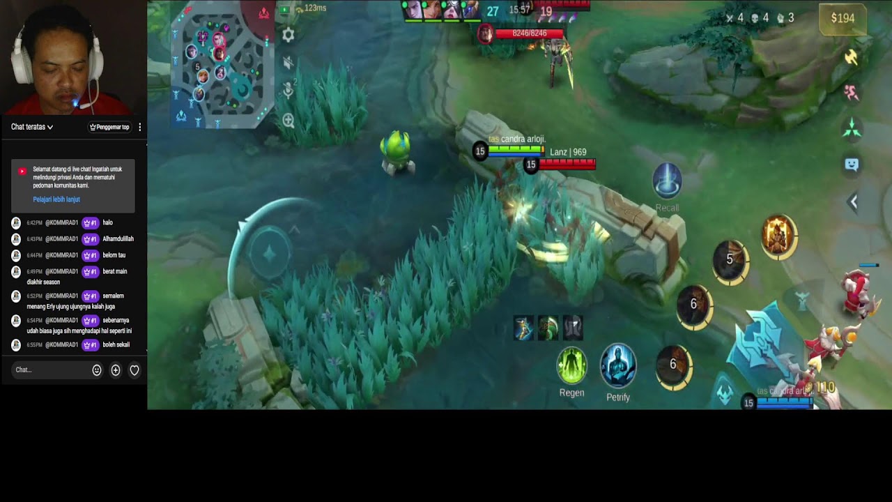 LIVE MLBB = buka sambil jagain warung