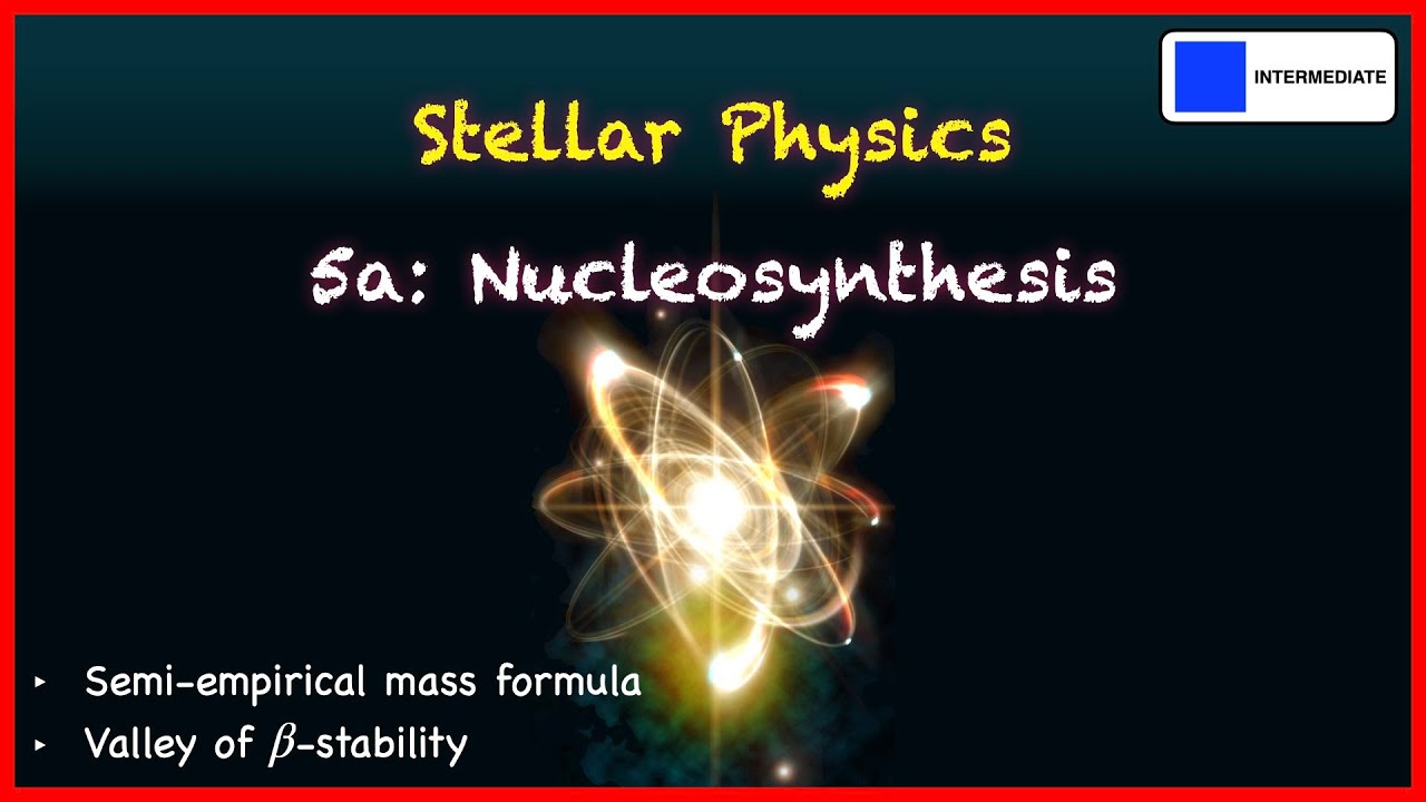 Stellar Physics 5a: Nucleosynthesis