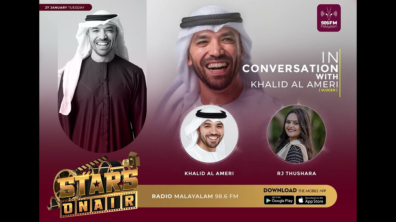 Vlogger KHALID AL AMERI ON STARS ON AIR WITH RJ THUSHARA FULL VIDEO