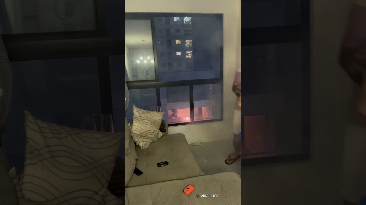 Stray FIREWORK hits woman through window on New Year's Eve