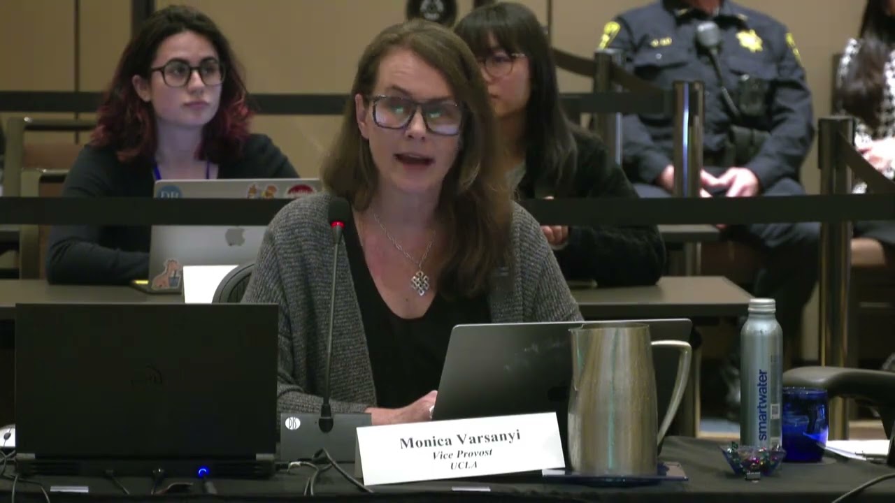 UCLA tenured faculty dismissal hearing, Regents 1-21-2026