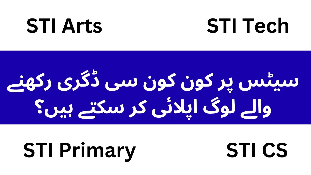 STI Jobs Latest Update 2025 | Find Your Correct Degree Category Before Applying | STI Complete Guide